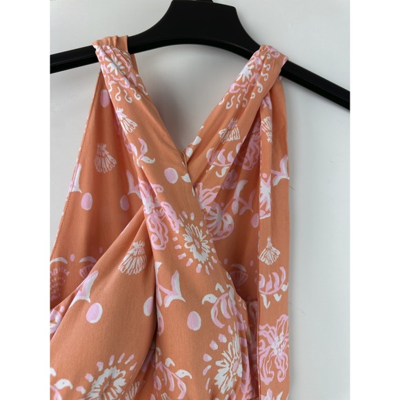Lilly Pulitzer Montecito Mixed Print Cross Neck Maxi Halter Dress EUC Size XS - Picture 13 of 16